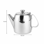 RVS theepot met korte schenktuit — 500 ml