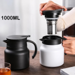 RVS theepot met uitneembaar filter van 1 liter