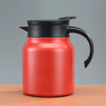 RVS theepot met uitneembaar filter van 1 liter — Rood
