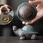 Schildpad theefilter van aardewerk