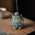 Stenen beelden van Chinese beschermleeuwen