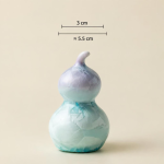 Tea pet in kalebasvorm met kristalglazuur — Lichtlila, zonder hanger, 3 × 5,5 cm