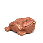 Tea pet in padvorm van paarse klei, handgemaakt — Terracotta