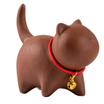 Tea pet kat met gouden belletje