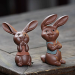 Tea pet konijn met twee houdingen — Duo