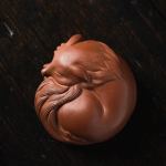 Tea pet met een vos met negen staarten