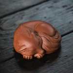Tea pet met een vos met negen staarten