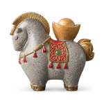 Tea pet paard van thermogevoelige hars — Okerkleurig accessoire