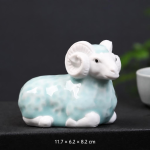 Tea pet schaap van keramiek voor thee — Liggend, witte kop