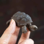 Tea pet schildpad met reliëf op het schild