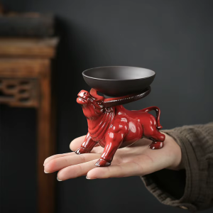 Tea pet stier van keramiek voor theefilters
