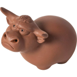 Tea pet van paarse klei, handgemaakt