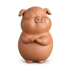 Tea pet-varken uit de Chinese dierenriem van aardewerk