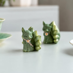 Tea pet vos met negen staarten van groene zandsteen