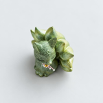 Tea pet vos met negen staarten van groene zandsteen