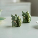 Tea pet vos met negen staarten van hars