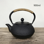 Tetsubin gietijzeren theepot zonder coating — 900 ml Arare met reliëfstippen