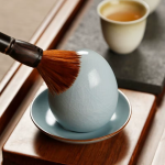 Thee-ei tea pet van craquelékeramiek