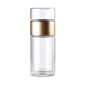 Theefles met infuser van borosilicaatglas