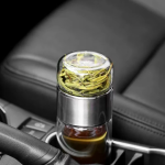 Theefles met infuser van borosilicaatglas