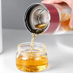 Theefles met infuser van borosilicaatglas