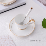 Theeservies met gouden rand van Bone China — 1 koffiekop 200 ml