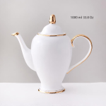 Theeservies met gouden rand van Bone China — Theepot 1.000 ml