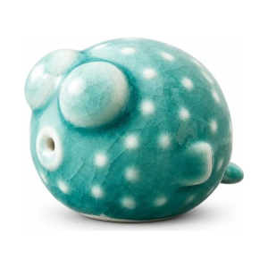 Theevisje tea pet met bubbels van keramiek