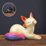 Thermochromische tea pet vos van keramiek — Eén liggend beeldje