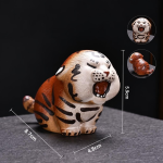 Tijgerfiguur als zisha tea pet van Yixing-klei