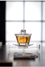 Transparante gaiwan van glas 130 ml