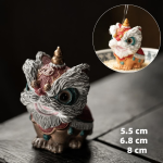Van kleur veranderende tea pet van hars — Grijs en rood