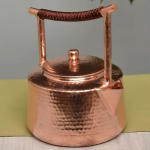 Vintage koperen theepot met hamerslag