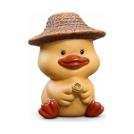 Yixing tea pet eendje met strohoed