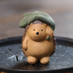 Yixing tea pet egel van zisha-klei — 3,9 × 3,9 × 5 cm