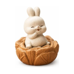 Yixing tea pet konijn met koolvormige voet