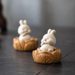 Yixing tea pet konijn met koolvormige voet