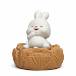 Yixing tea pet konijn met koolvormige voet