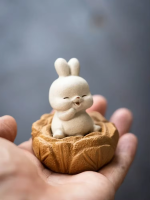 Yixing tea pet konijn met koolvormige voet