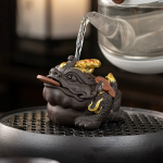 Yixing tea pet met gelukspad van zisha-klei