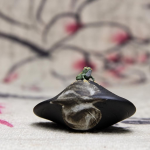 Yixing tea pet met groene kikker