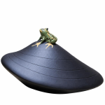Yixing tea pet met groene kikker