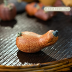Yixing tea pet met kikker en fruitvormen — Langwerpig gespikkeld oker
