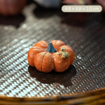 Yixing tea pet met kikker en fruitvormen — Oranje pompoen