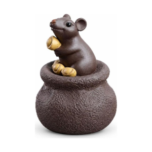 Yixing tea pet met muis en buidel